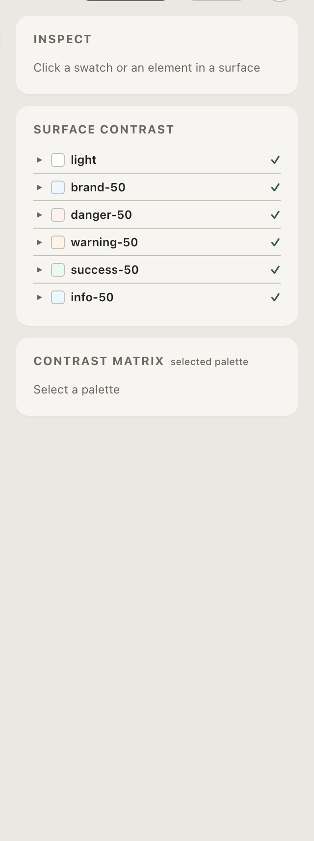 The color sidebar